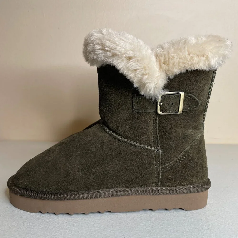 Macy's Style & Co Suede Leather Faux Fur Lined Boots Size 5